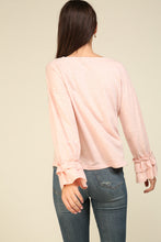 Load image into Gallery viewer, Blush Ruffle Cuff Top

