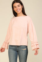 Load image into Gallery viewer, Blush Ruffle Cuff Top
