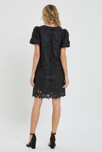 Load image into Gallery viewer, Black Lace Mini Dress
