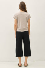Load image into Gallery viewer, Be Cool Greige Cotton Slub Tee
