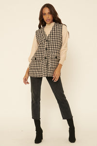 Black + Sand Tweed Vest