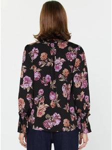 Black + Violet Black Top