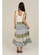 Load image into Gallery viewer, Angie Blue Mixed Print Skirt

