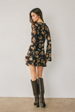 Load image into Gallery viewer, Black Floral Mesh Dress
