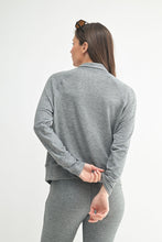 Load image into Gallery viewer, Grey Brushed Cowlneck Top
