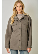 Load image into Gallery viewer, Ash Brown Stripe Hoodie Jacket
