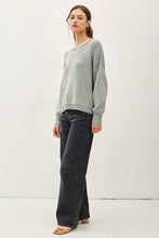Load image into Gallery viewer, Grey Ribbed Sweater
