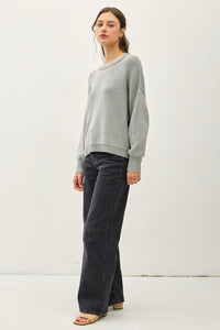 Grey Ribbed Sweater