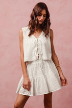 Load image into Gallery viewer, White Eyelet Vest Top
