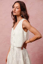 Load image into Gallery viewer, White Eyelet Vest Top
