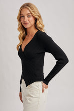 Load image into Gallery viewer, Black Wrap Sweater
