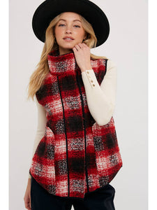 Red Plaid Vest