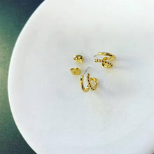 Load image into Gallery viewer, Dotted Double Hug Hoop
