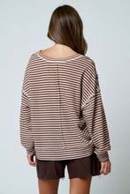Load image into Gallery viewer, Brown Stripe Knit Top
