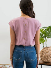 Load image into Gallery viewer, Lace Trim Dusty Pink Top
