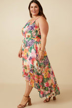 Load image into Gallery viewer, Vivid Floral Asymmetric Dress - Plus
