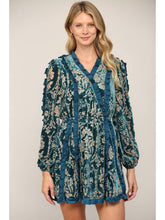 Load image into Gallery viewer, Green Ruffle Velvet Dress
