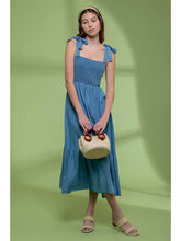 Load image into Gallery viewer, Chambray Smocked Dress
