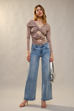 Load image into Gallery viewer, Bow Embellished Straight Denim
