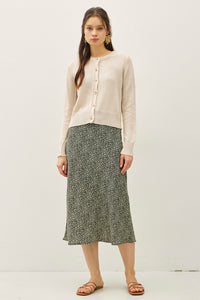 Forest Floral Midi Skirt