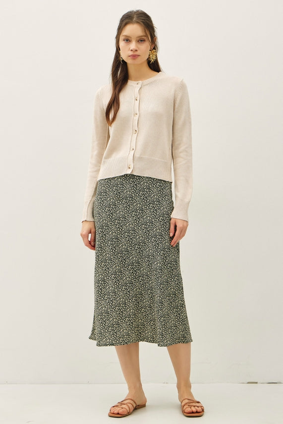 Forest Floral Midi Skirt
