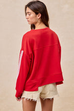 Load image into Gallery viewer, Red Lace Game Day Sweatshirt
