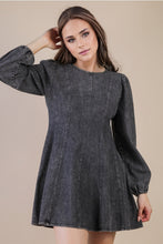 Load image into Gallery viewer, Charcoal Washed Mini Dress
