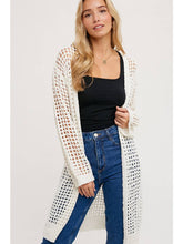 Load image into Gallery viewer, Ivory Open Knit Cardigan
