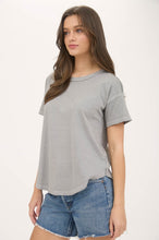 Load image into Gallery viewer, Grey Round Hem Tee
