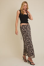 Load image into Gallery viewer, Leopard Flare Hem Tie Skirt
