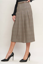 Load image into Gallery viewer, Brown Plaid Midi Skirt
