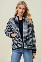 Load image into Gallery viewer, B+W Gingham Jacket
