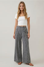 Load image into Gallery viewer, Charcoal Tencel Wide Leg Pants
