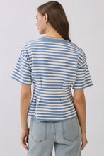 Load image into Gallery viewer, Taupe Pintuck Stripe Tee
