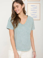 Load image into Gallery viewer, Sage Raw Edge Tee
