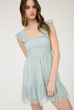 Load image into Gallery viewer, Sage Chiffon Dot Dress
