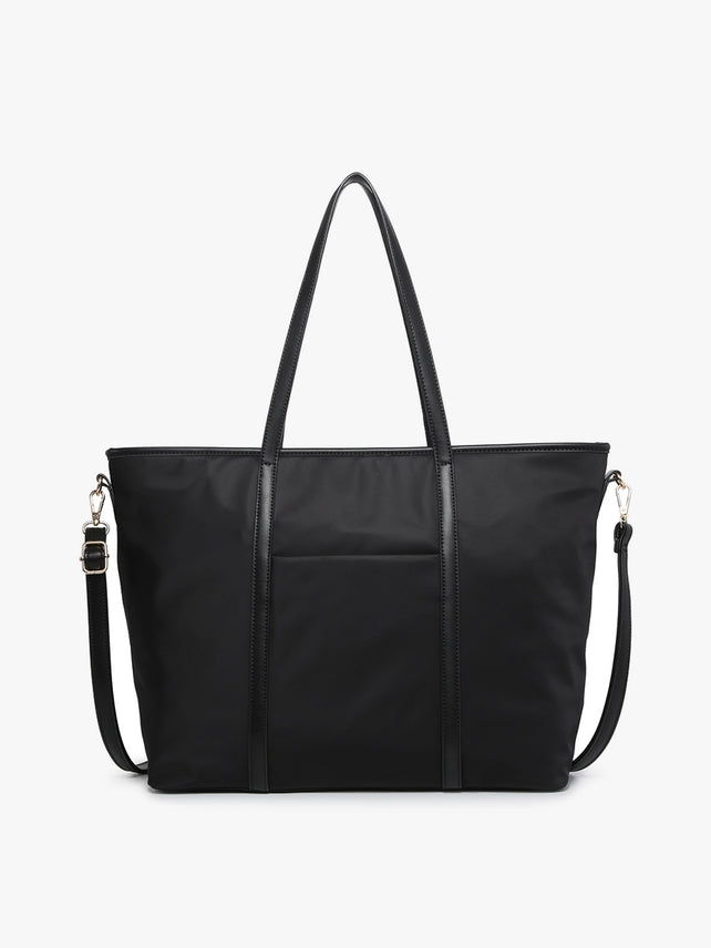 Scarlet Black Nylon Tote