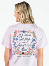 Load image into Gallery viewer, Southern Comfort Loves Jesus + America Tee

