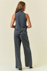 Charcoal Turtleneck Tank
