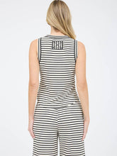 Load image into Gallery viewer, B+W Stripe U-Hem Tank
