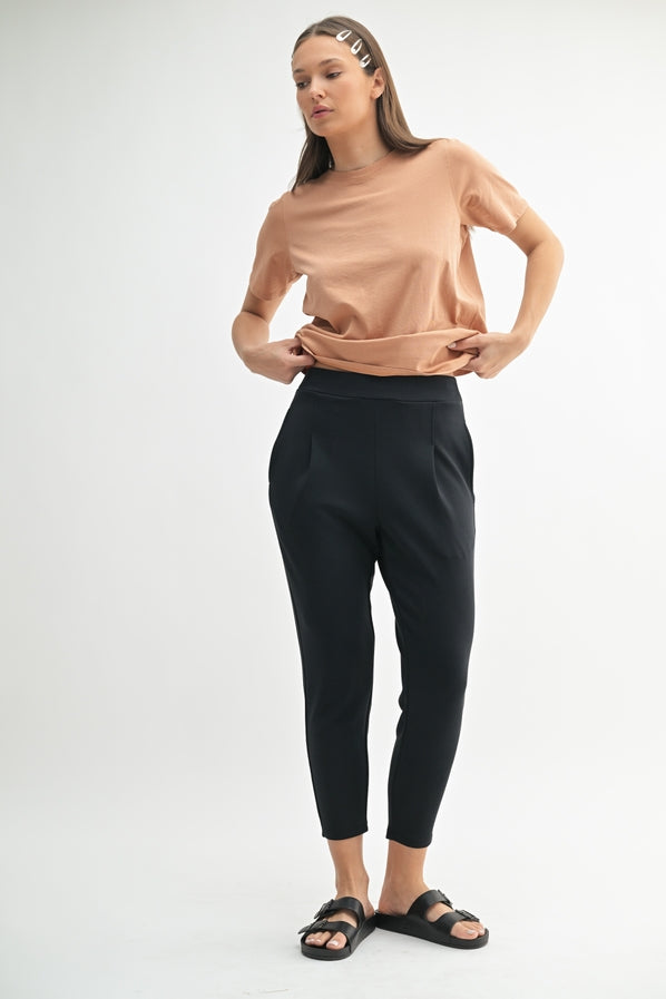 Tailored Scuba Cropped Pants