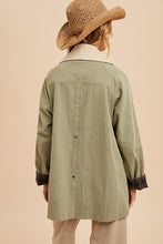 Load image into Gallery viewer, Olive Cotton Chore Jacket
