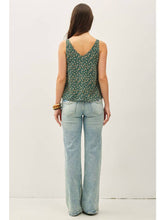 Load image into Gallery viewer, Be Cool Agave Green Floral Ruffle Tank
