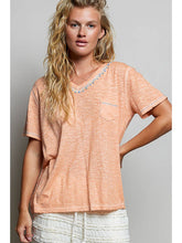 Load image into Gallery viewer, POL Coral Stitched Neck Tee
