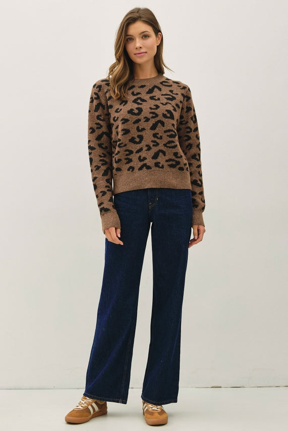 Brown Leopard Sweater