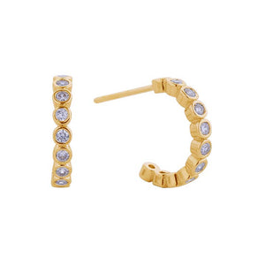 1.4cm Gold Linked Hoops