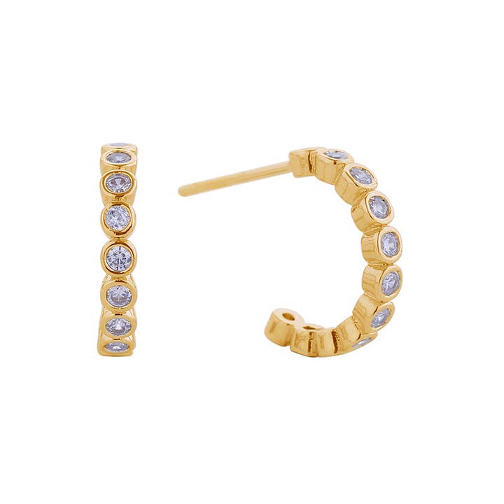 1.4cm Gold Linked Hoops