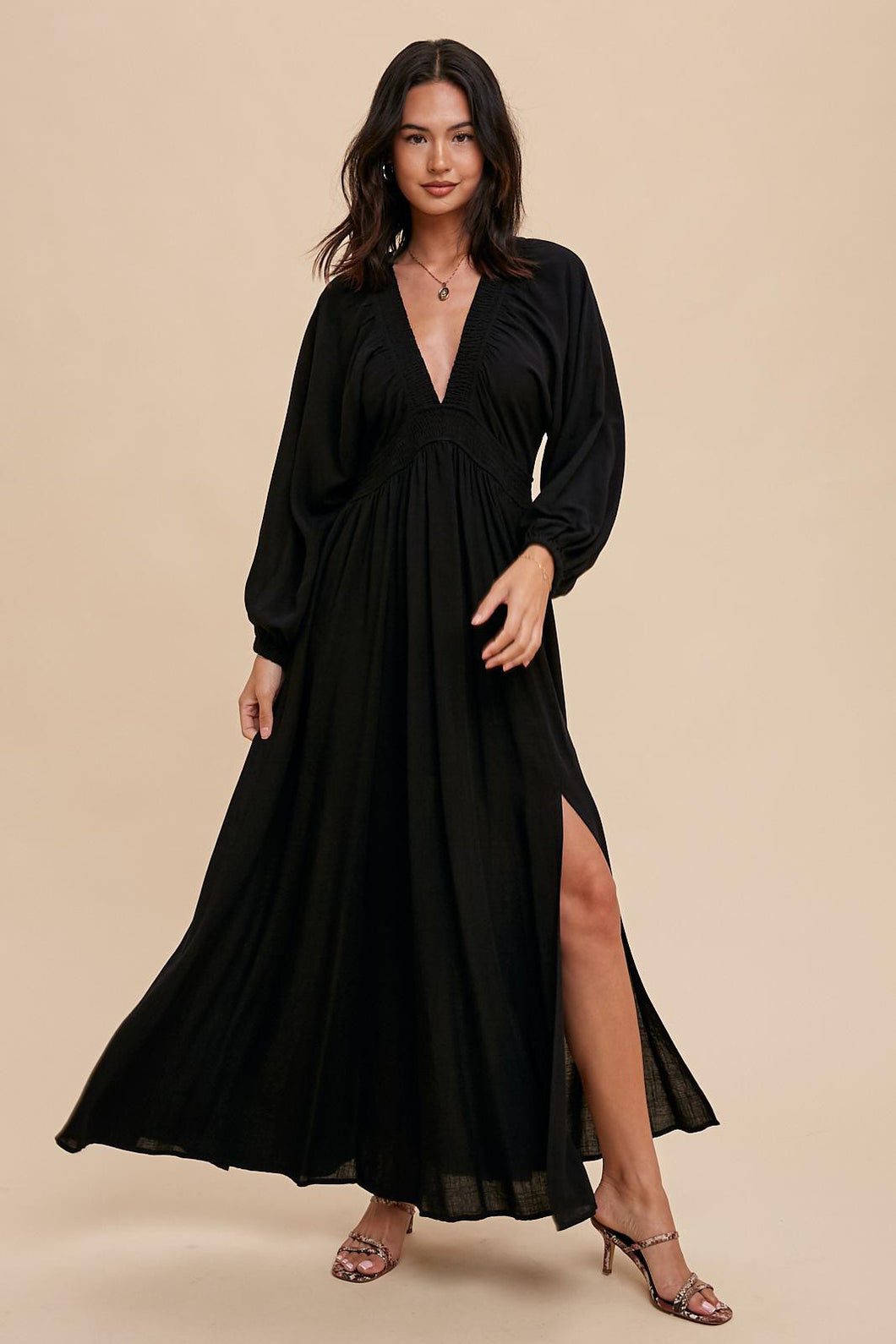 Black V Dress