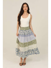 Load image into Gallery viewer, Angie Blue Mixed Print Skirt
