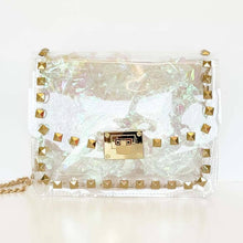 Load image into Gallery viewer, Clear Studded Crossbody Purse
